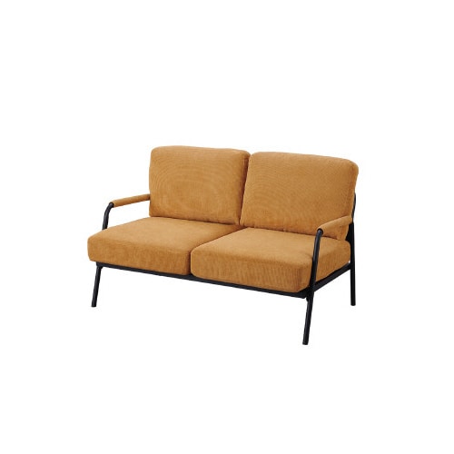 2人掛けコーデュロイソファ ライトブラウン