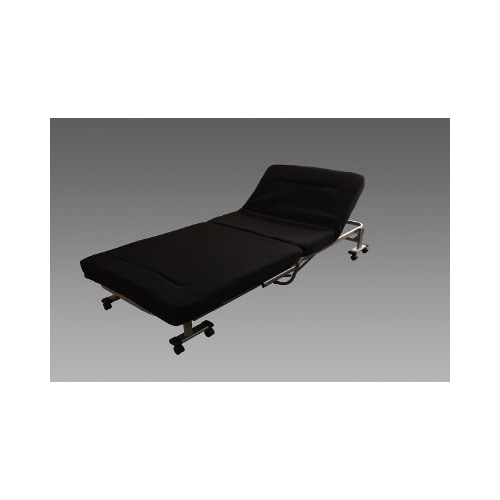 折りたたみソファベッド ブラック/シルバー