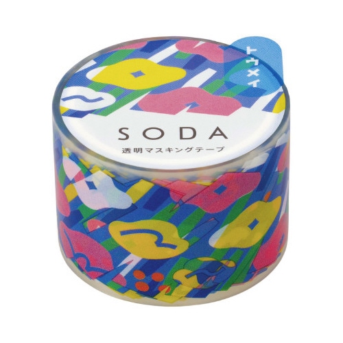 ソ−ダ 透明マステ(ハナバタケ)X3