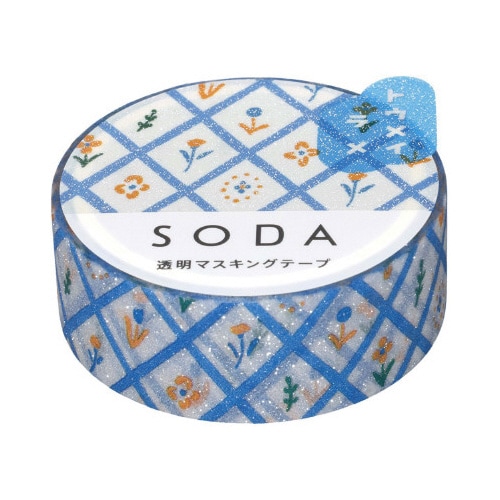 ソ−ダ 透明マステ(ブル−ム)X3