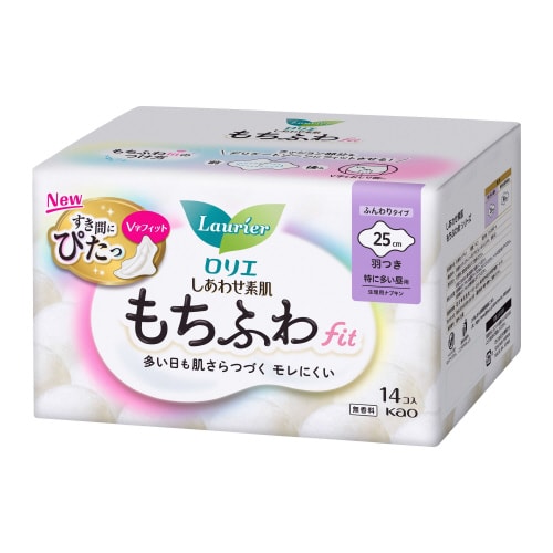 ロリエしあわせ素肌もちふわfit羽つき14個×6
