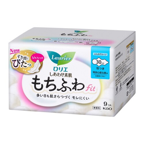 ロリエしあわせ素肌もちふわfit羽つき9個×6
