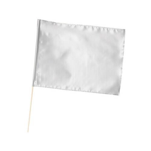 サテン大旗 シルバー 旗:W59×H44cm