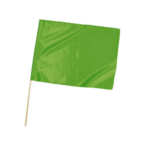 サテン大旗 蛍光グリーン 旗:W59×H44cm
