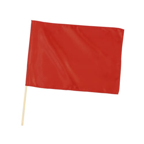 サテン中旗 メタリックレッド