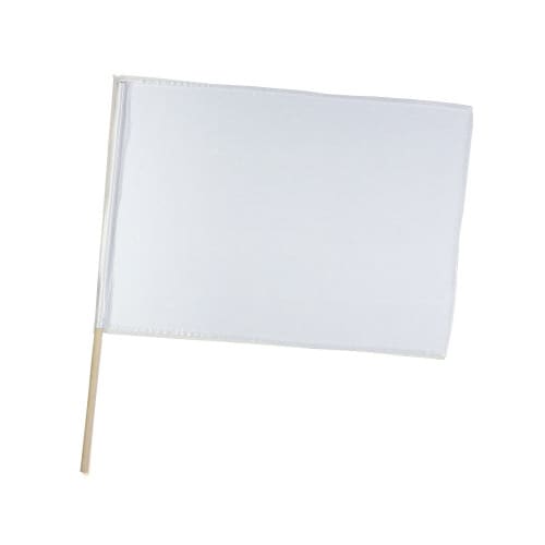 サテン中旗 シルバー 旗:W50×H36cm