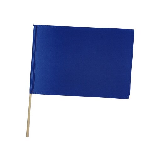 サテン中旗 コバルトブルー 旗:W50×H36cm