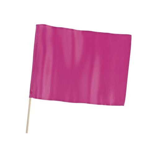 サテン小旗 メタリックピンク