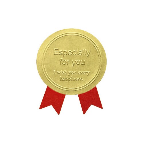 業務用ギフトシールスタイリッシュHゴールド赤×10