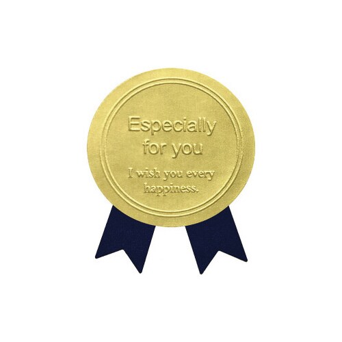 業務用ギフトシールスタイリッシュHゴールド青×10