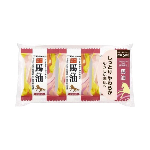 ファミリー石鹸 馬油 80G×6P