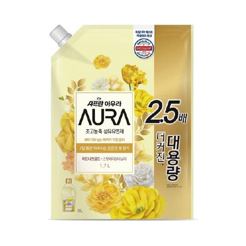 柔軟剤AURAミッドナイトゴールド替1.7L×8