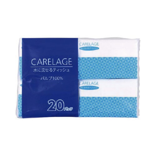 CARELAGE 水に流せるポケットティッシュ 1