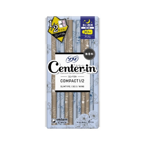 センターインコンパクトふわふわ多い日夜用6枚×60