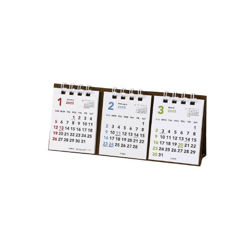 【2025年版】プチプチ卓上3ヶ月カレンダー