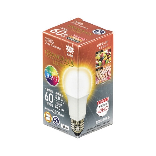 LED電球 E26 60形相当 電球色 高演色