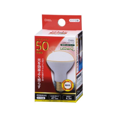 LED電球 レフランプ形 E17 50形 電球色