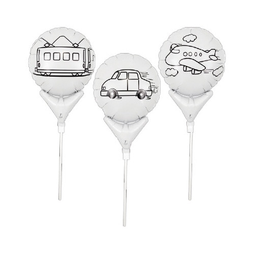 ぬりえバルーンイベントセットのりもの(60名様用)