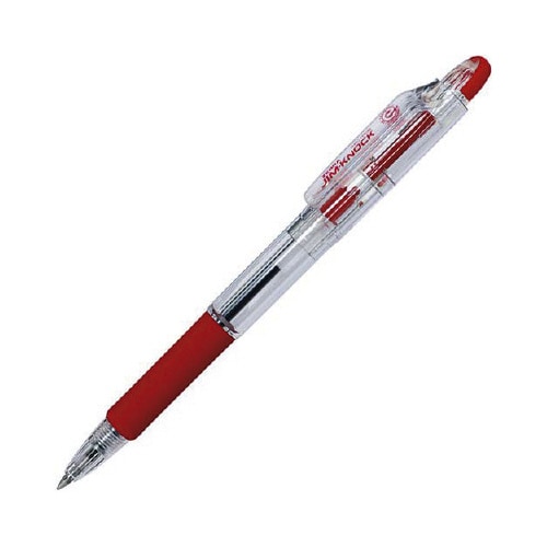 ノック式ボールペン ジムノック0.7mm 赤X30