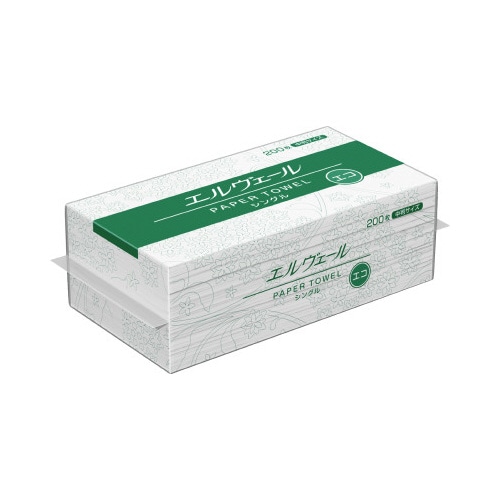 エルヴェール ペーパータオルエコ シングル 中判