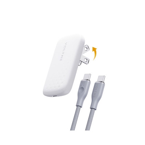 薄型充電器 30W 編み込みケーブル付き