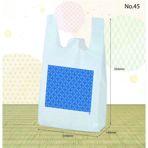 地落ち七宝つなぎレジ袋#45 1000枚