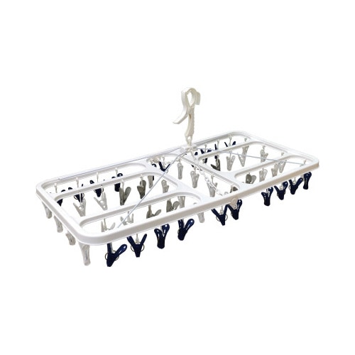 洗濯物を分けて干せる角ハンガー52ピンチ