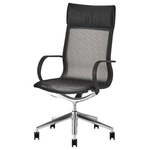 ケフカチェア ハイバック メッシュBK/SV