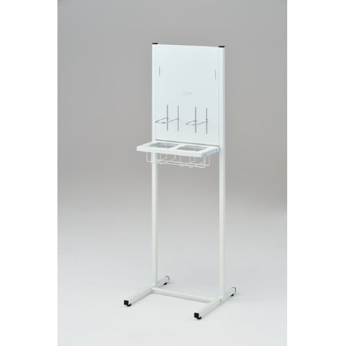 アルコール消毒液ポンプスタンド 2ポケットタイプ