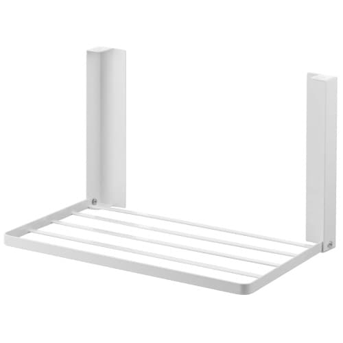 洗濯機横マグネット折り畳み棚 タワー ホワイト