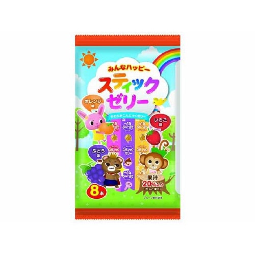 リボン みんなハッピースティックゼリー 8本x12