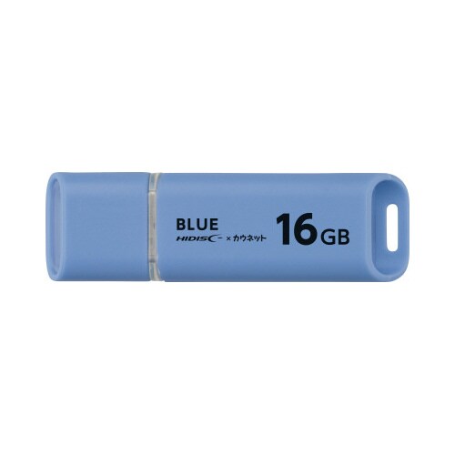 USBメモリ キャップ式 16GB ブルー×10