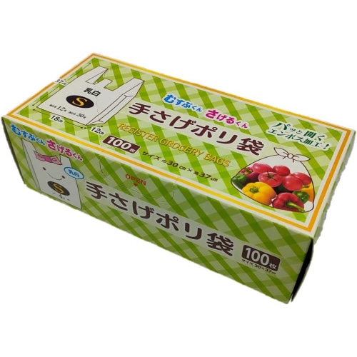 手さげポリ袋12号S乳白 100枚入 5セット