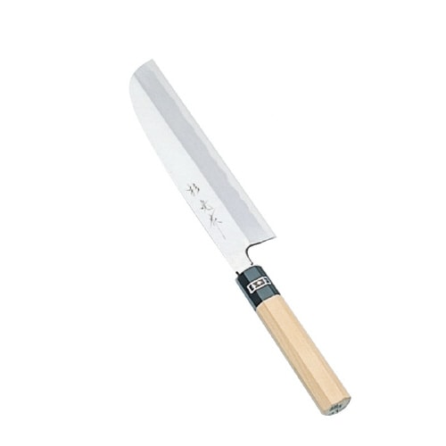 和庖丁 青鋼 杉光作青鋼鎌型薄刃 21cm