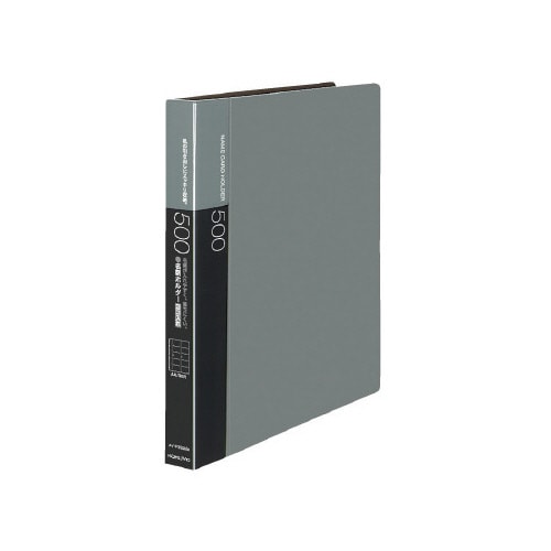 名刺ホルダー替紙式A4縦30穴500名横入灰5冊