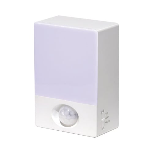 乾電池式人感明暗センサーナイトライトコーナー置き