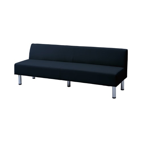 ロビーベンチPVC背付き 幅1800mm BK