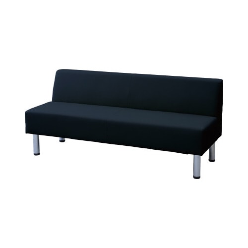 ロビーベンチPVC背付き 幅1500mm BK