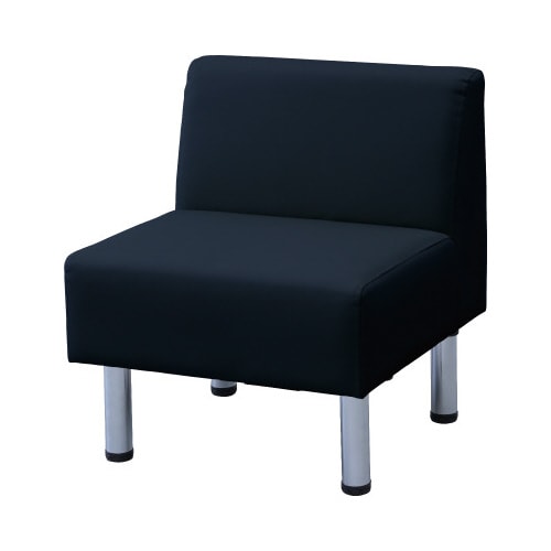 ロビーベンチPVC背付き 幅600mm BK