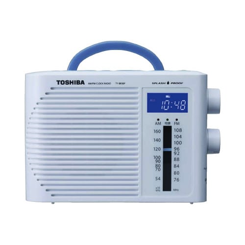 防水クロックラジオ ホワイト