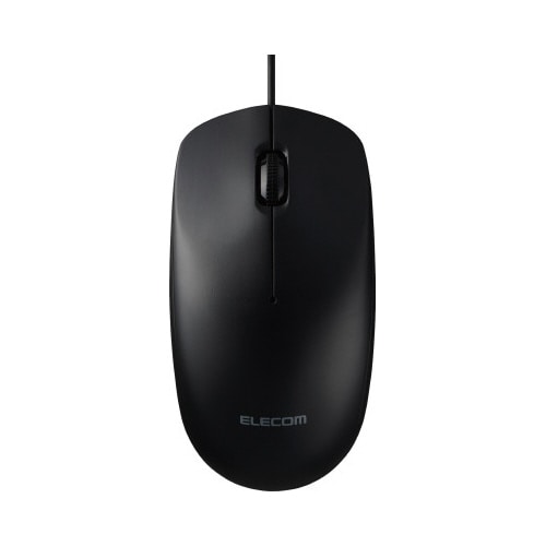 シンプルマウス C接続 有線 3ボタン 黒