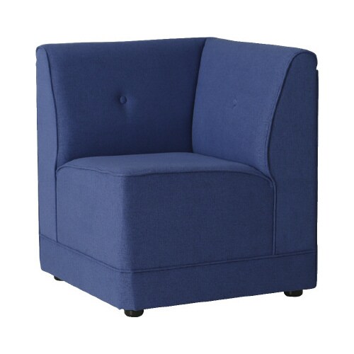 システムローソファ コーナー 布 ネイビー