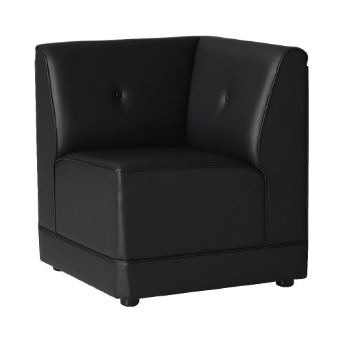 ◇システムローソファ コーナーレザーブラック