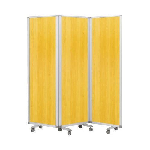 3連スクリーン幅1800mmT脚 木目ナチュラル