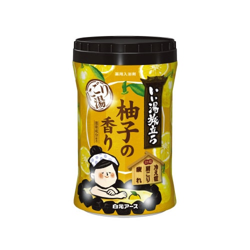 いい湯旅立ちボトルにごり湯柚子の香り600gx15