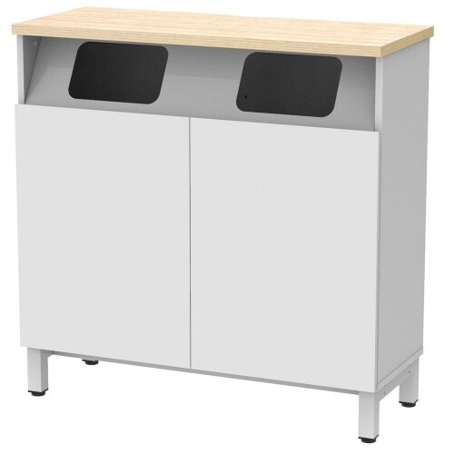 収納カウンターゴミ箱タイプW1000D400WH