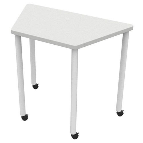 研修用台形キャスターテーブルW800×D450WH