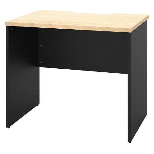 プラン木製デスクW800×D600NA×BK脚