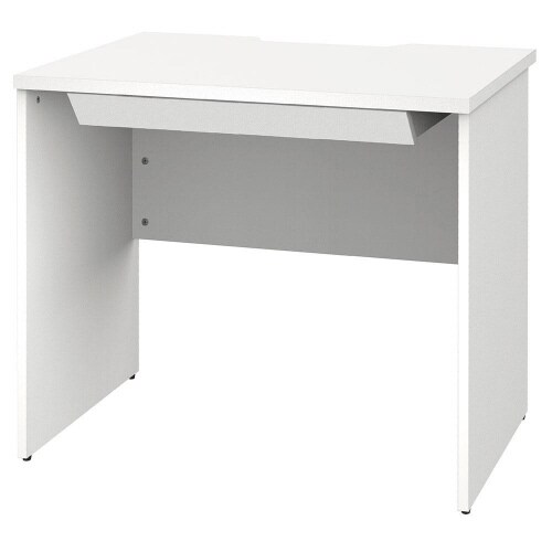 プラン木製デスクW800D600WHWH脚引出付