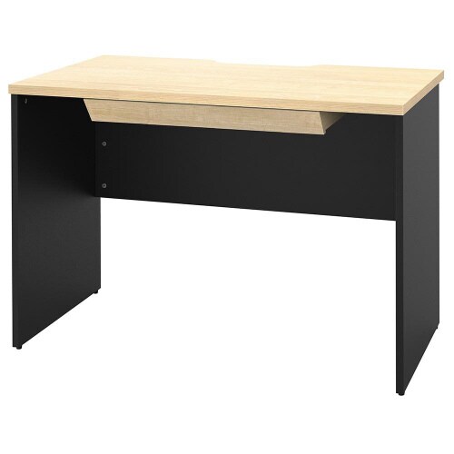 プラン木製デスクW1000D600NABK脚引出付